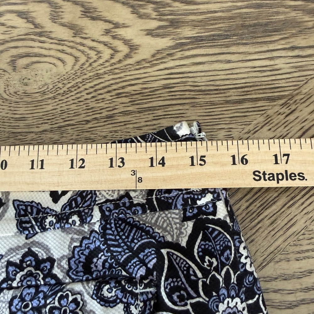 Ann Taylor LOFT Blue Black Floral Mandala Jacquard Mini Skirt Size 4 217206 - Picture 5 of 8